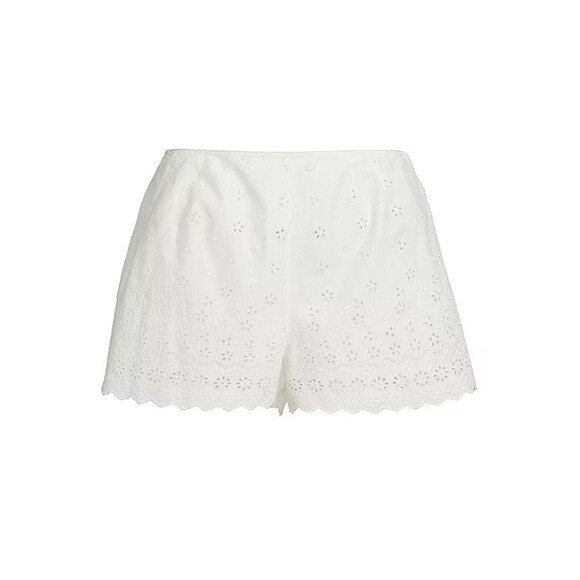 Doen Arbre Women’s Cotton Eyelet Shorts size 10 No size Tag Retro Boho Coquette - Picture 2 of 9